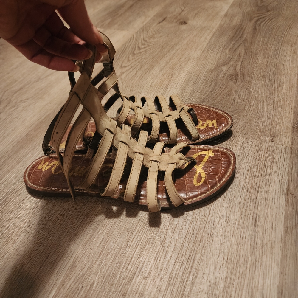 Sam Edelman Beige Gladiator Sandals